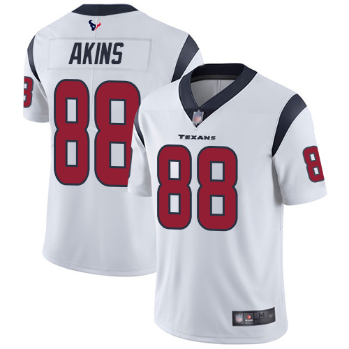Houston Texans Limited White Men Jordan Akins Road Jersey NFL Football #88 Vapor Untouchable->youth nfl jersey->Youth Jersey